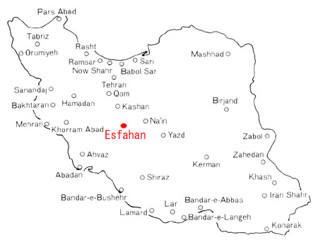ペルシャ絨毯 イランMAP